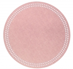 Pearls Mats, Set of Four - Rose/White